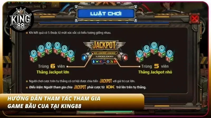 Cách chơi Bầu Cua King88 - Luật chơi và mẹo đặt cửa 3 Quy trình các bước tham gia đặt cược Bầu Cua