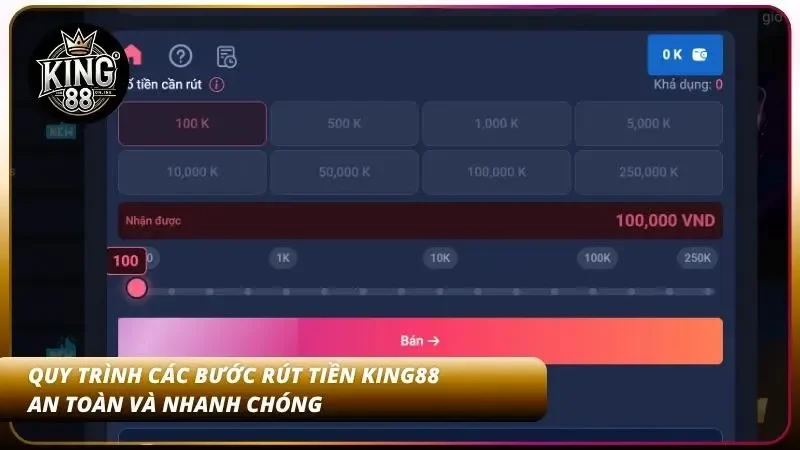 Cách Rút Tiền King88 Thành Công 100% – Kênh Thanh Toán Số 1 3 Quy trình chuyển tiền mượt mà và an toàn về tài khoản cá nhân nhanh chóng